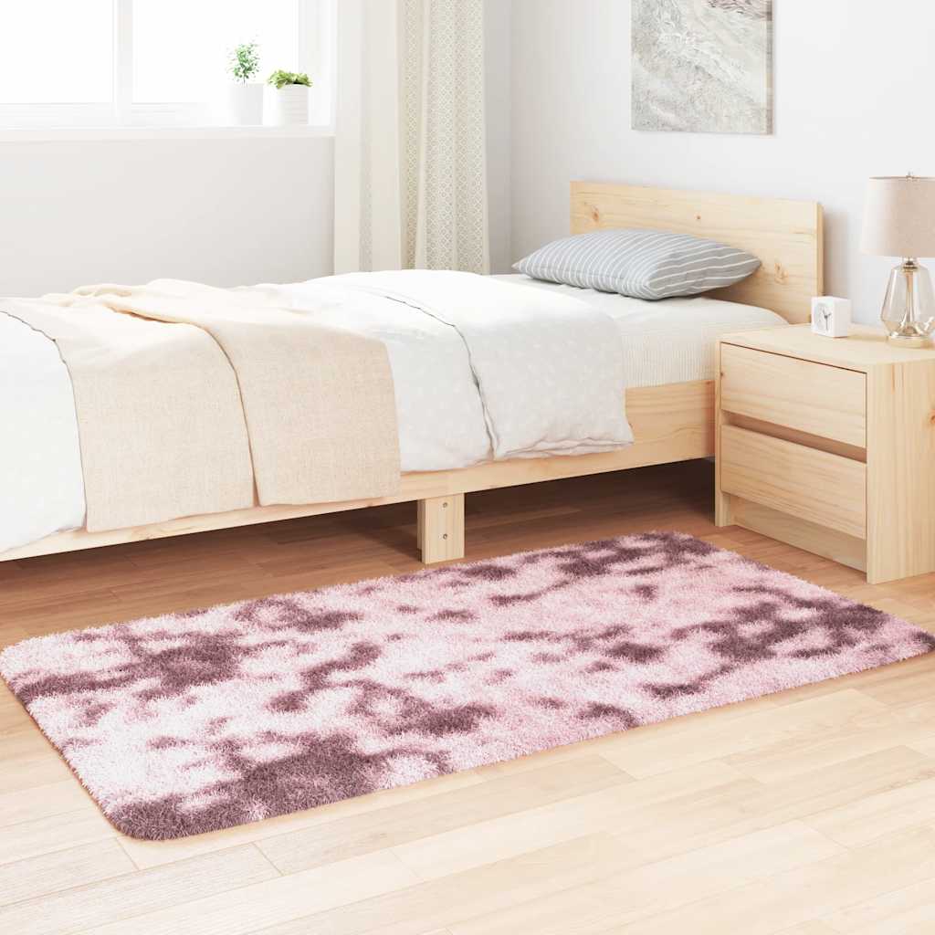 vidaXL Covor shaggy cu pom înalt, NAVARRA, roz praf, 80x150 cm