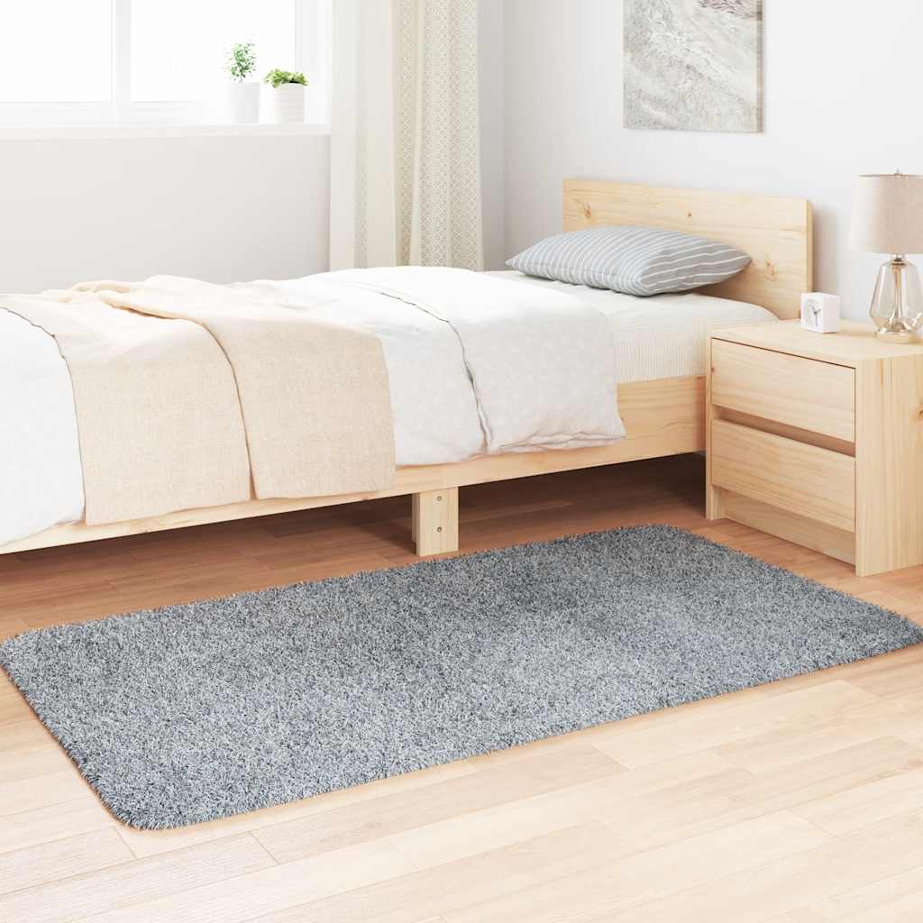 vidaXL Covor shaggy cu pom înalt, NAVARRA, gri argintiu, 80x150 cm