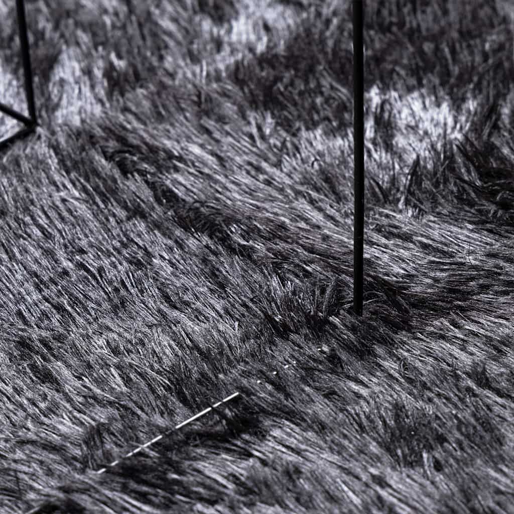 vidaXL Covor shaggy cu pom înalt, NAVARRA, gri închis, 130x200 cm