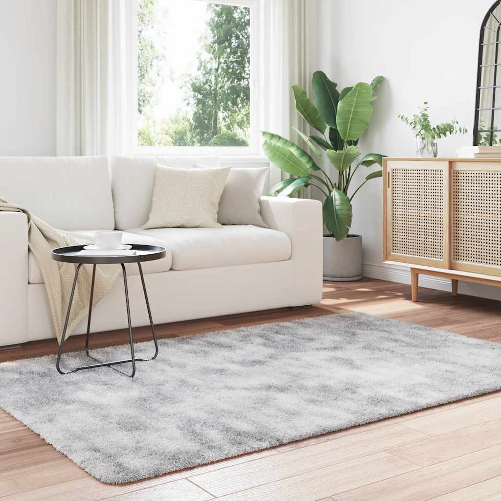 vidaXL Covor shaggy cu pom înalt, NAVARRA, gri deschis, 130x200 cm