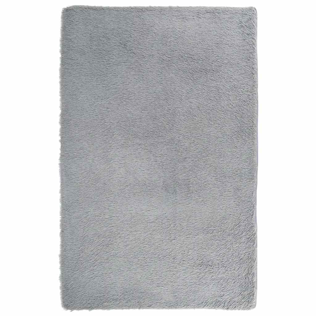 vidaXL Covor shaggy cu pom înalt, NAVARRA, gri argintiu, 130x200 cm