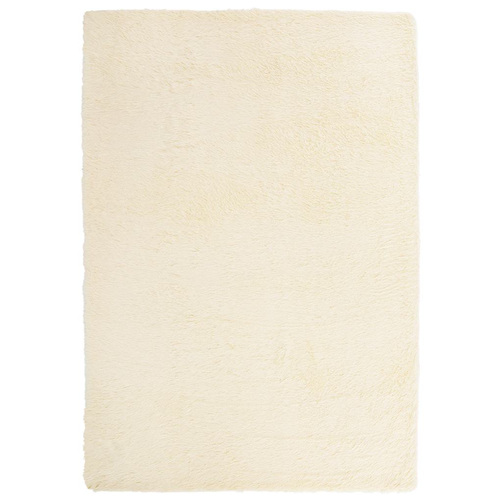 vidaXL Covor shaggy cu pom înalt, NAVARRA, crem, 160x230 cm, poliester