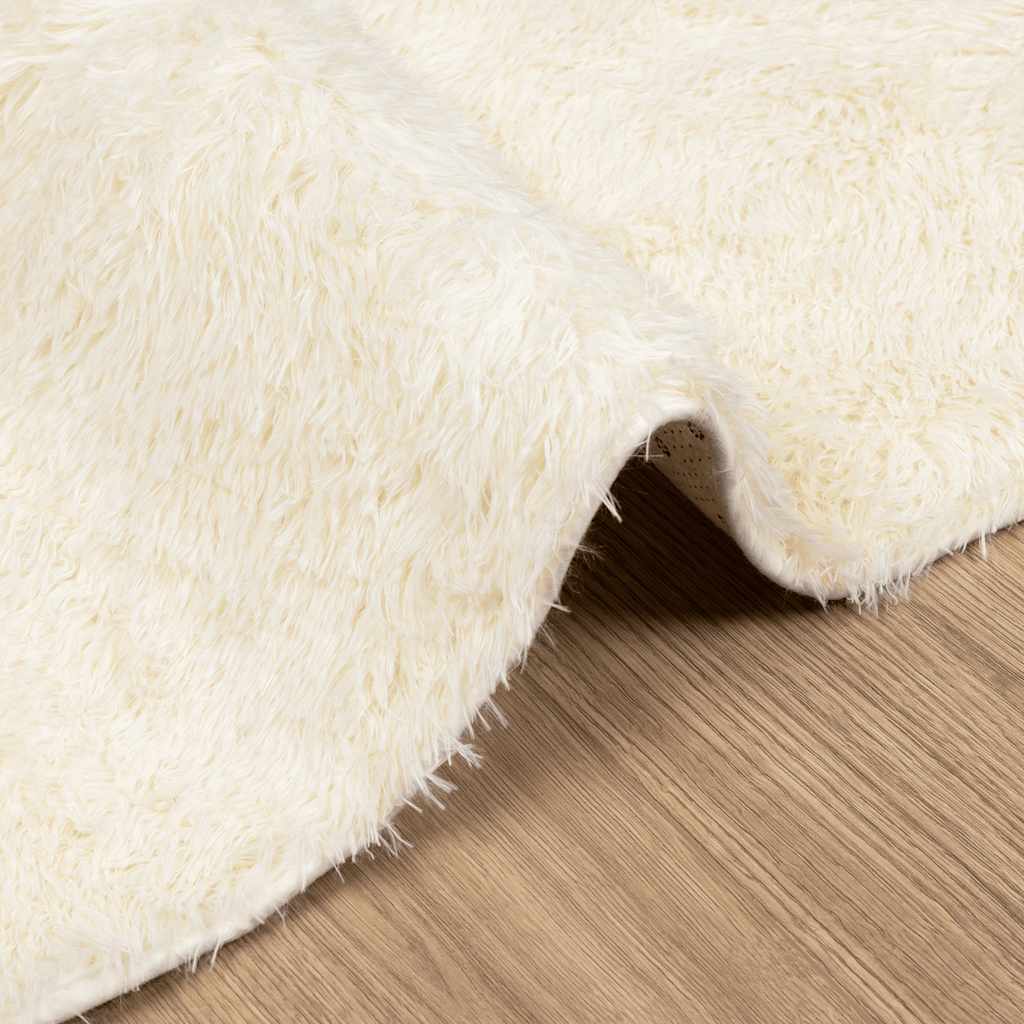 vidaXL Covor shaggy cu pom înalt, NAVARRA, crem, 160x230 cm, poliester