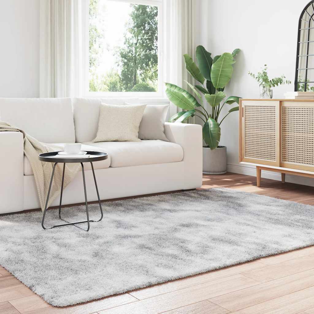 vidaXL Covor shaggy cu pom înalt, NAVARRA, gri deschis, 160x230 cm
