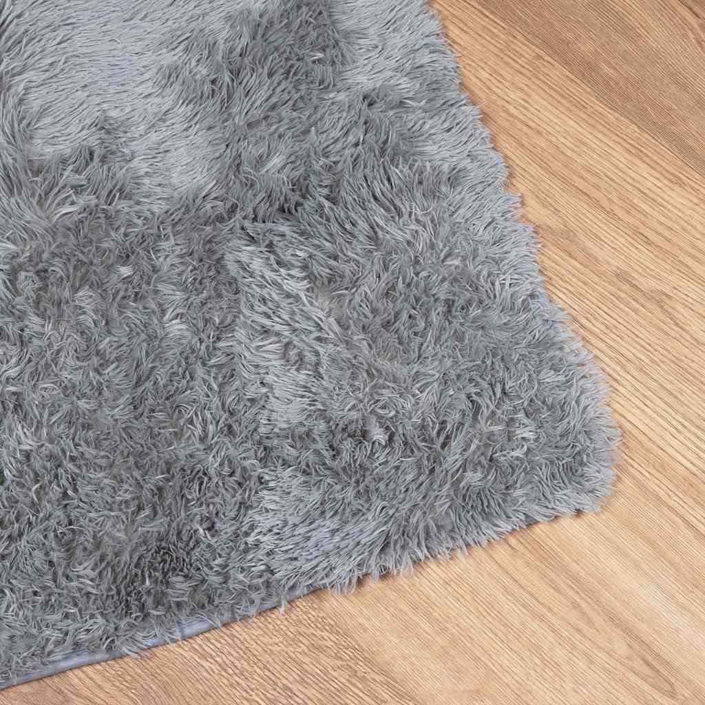 vidaXL Covor shaggy cu pom înalt, NAVARRA, gri argintiu, 160x230 cm