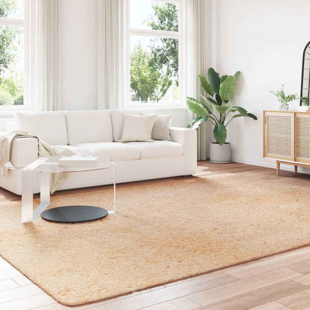 vidaXL Covor shaggy cu pom înalt, NAVARRA, bej, 240x340 cm, poliester