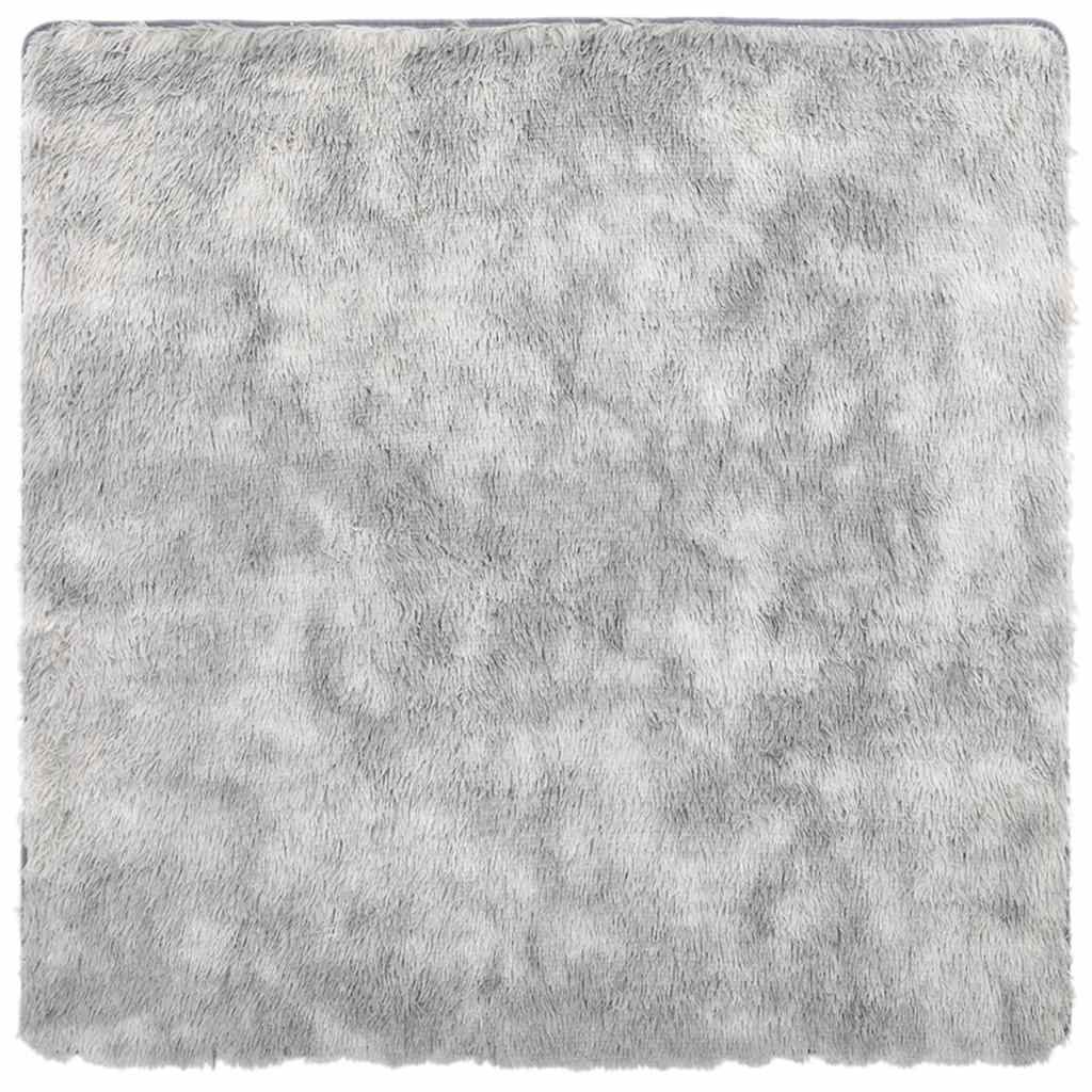 vidaXL Covor shaggy cu pom înalt, NAVARRA, gri deschis, 120x120 cm