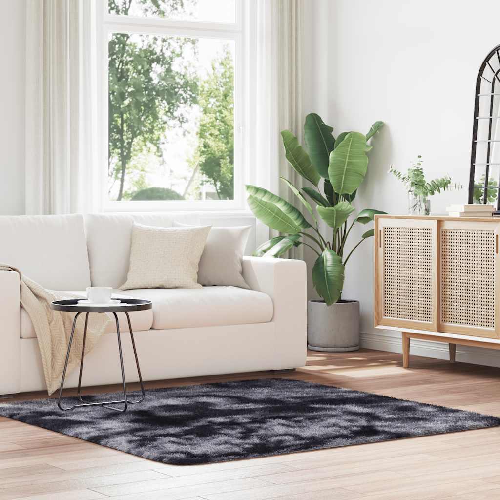 vidaXL Covor shaggy cu pom înalt, NAVARRA, gri închis, 160x160 cm vidaXL Covor shaggy cu pom înalt, NAVARRA, gri închis, 160x160 cm