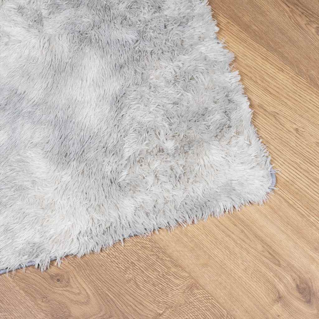 vidaXL Covor shaggy cu pom înalt, NAVARRA, gri deschis, 160x160 cm