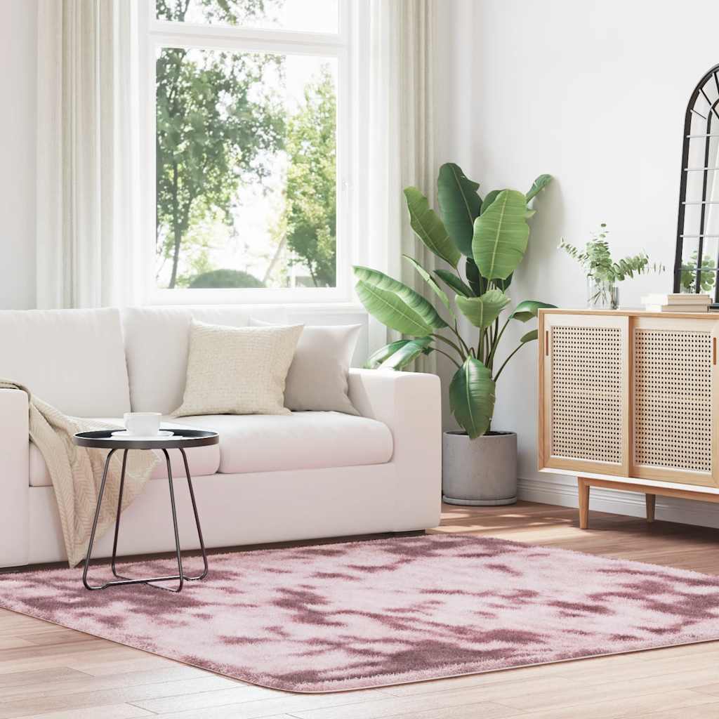 vidaXL Covor shaggy cu pom înalt, NAVARRA, roz praf, 200x200 cm vidaXL Covor shaggy cu pom înalt, NAVARRA, roz praf, 200x200 cm