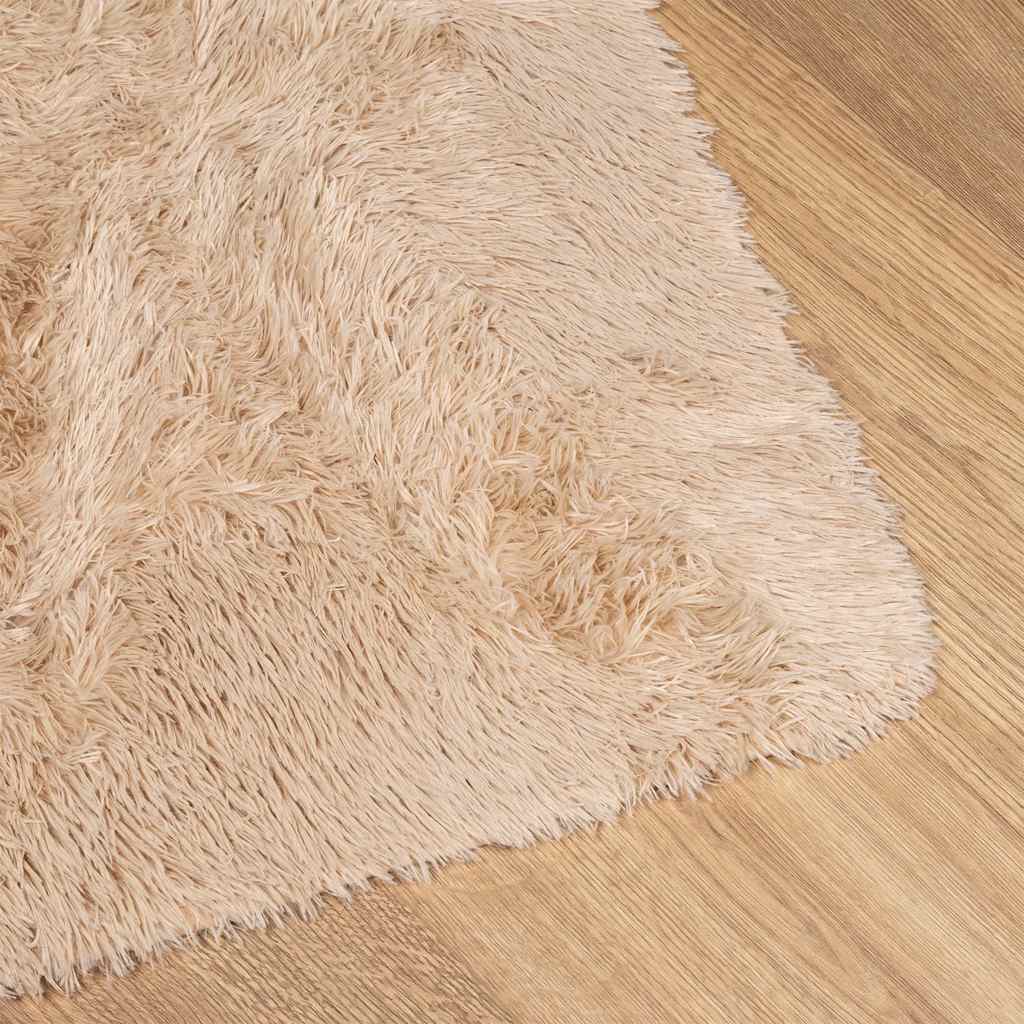 vidaXL Covor shaggy cu pom înalt, NAVARRA, bej, 240x240 cm, poliester