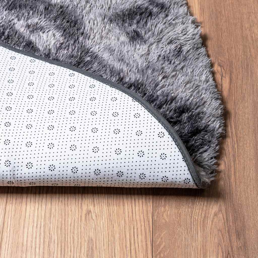 vidaXL Covor shaggy cu pom înalt, NAVARRA, gri închis, 100x100 cm vidaXL Covor shaggy cu pom înalt, NAVARRA, gri închis, 100x100 cm