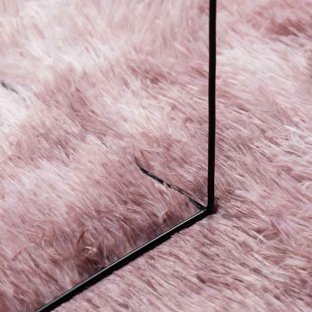 vidaXL Covor shaggy cu pom înalt, NAVARRA, roz praf, 100x100 cm vidaXL Covor shaggy cu pom înalt, NAVARRA, roz praf, 100x100 cm