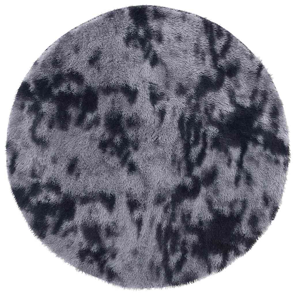 vidaXL Covor shaggy cu pom înalt, NAVARRA, gri închis, 120x120 cm