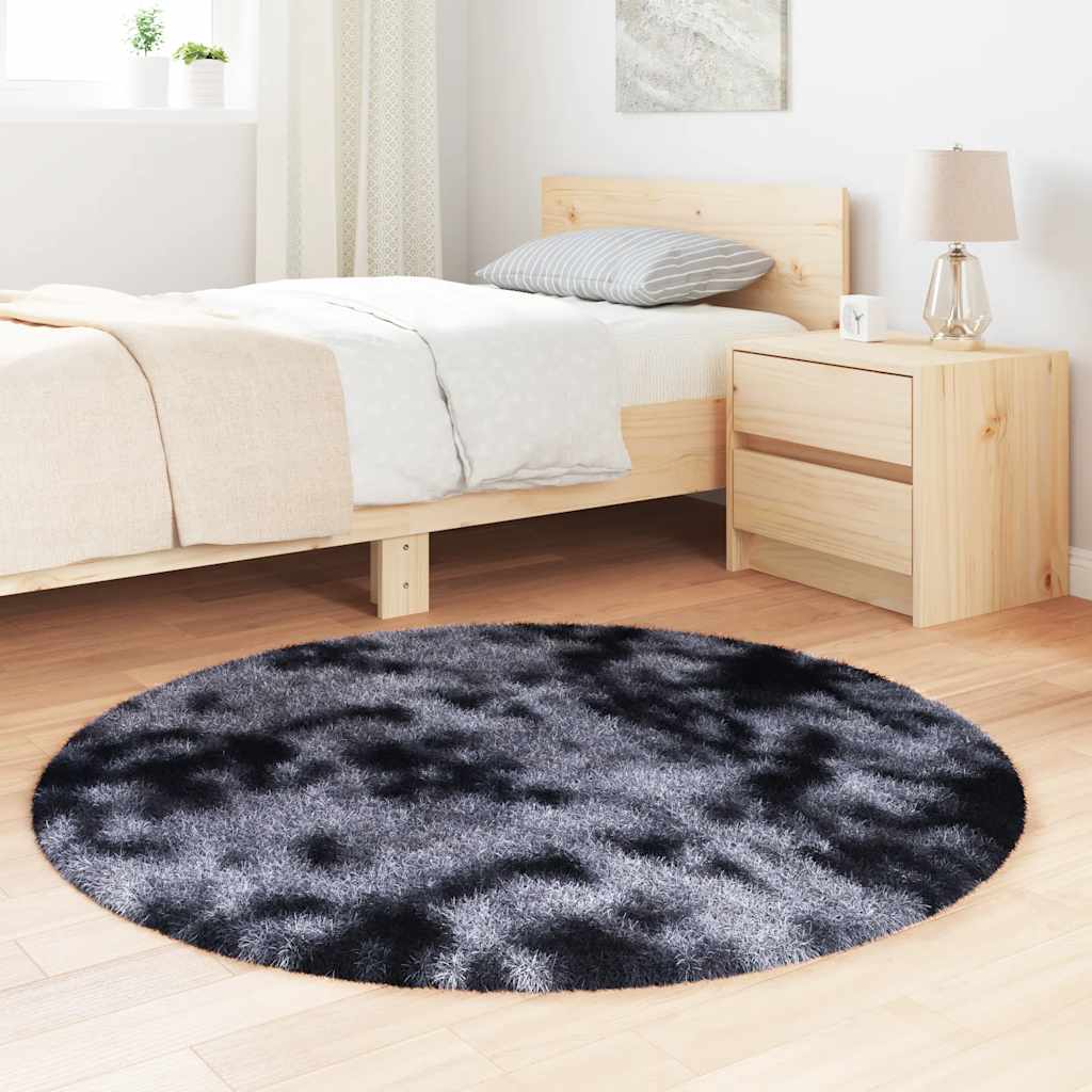 vidaXL Covor shaggy cu pom înalt, NAVARRA, gri închis, 120x120 cm