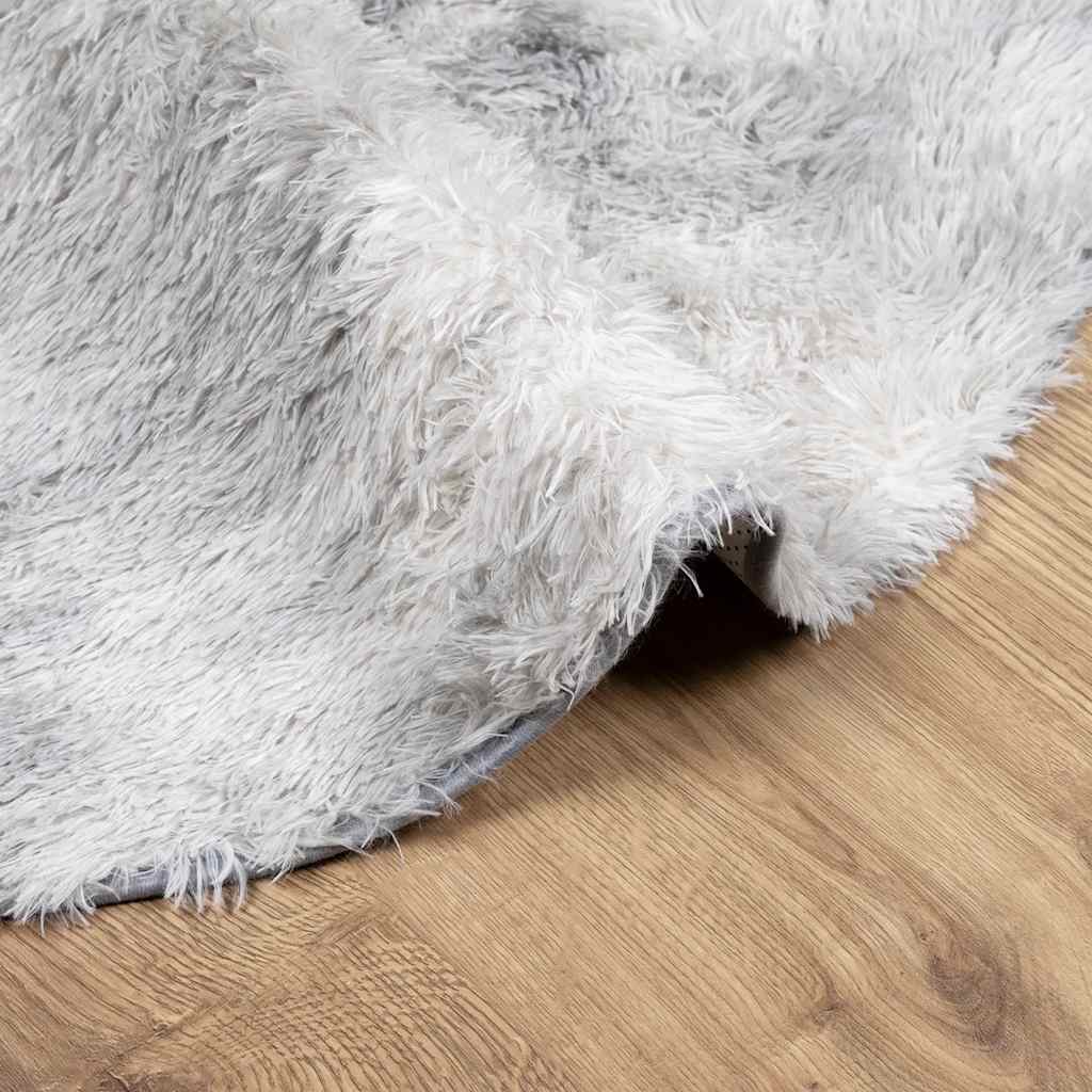 vidaXL Covor shaggy cu pom înalt, NAVARRA, gri deschis, 120x120 cm