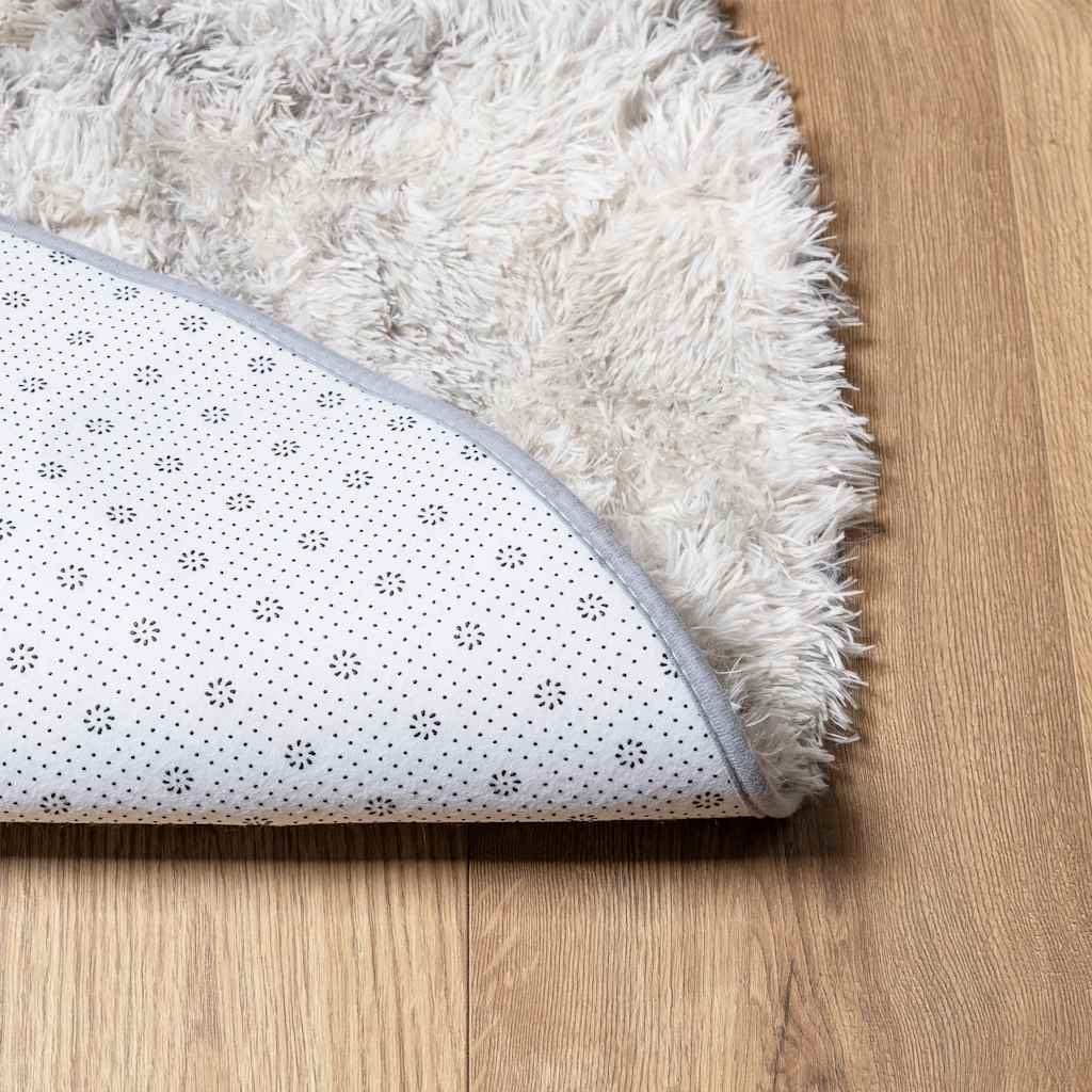 vidaXL Covor shaggy cu pom înalt, NAVARRA, gri deschis, 120x120 cm
