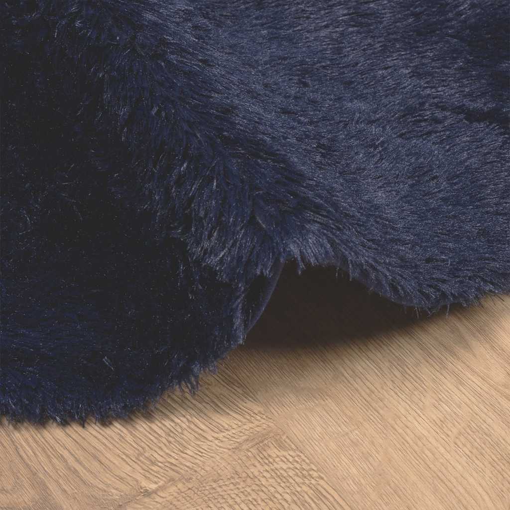 vidaXL Covor shaggy cu pom înalt, NAVARRA, bleumarin, 120x120 cm vidaXL Covor shaggy cu pom înalt, NAVARRA, bleumarin, 120x120 cm