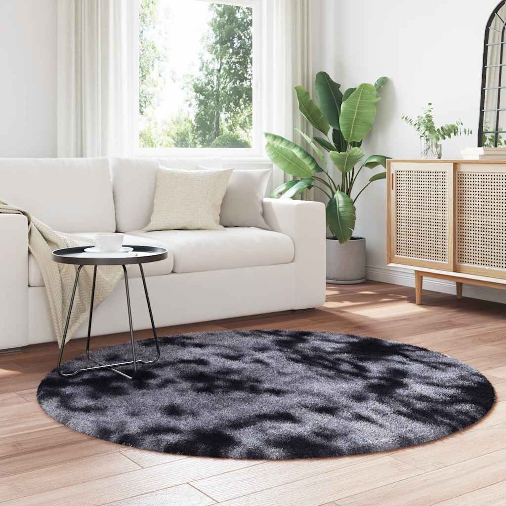 vidaXL Covor shaggy cu pom înalt, NAVARRA, gri închis, 160x160 cm