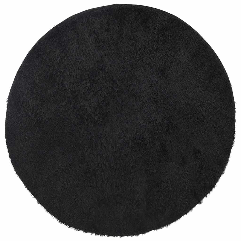 vidaXL Covor shaggy cu pom înalt, NAVARRA, negru, 200x200cm, poliester