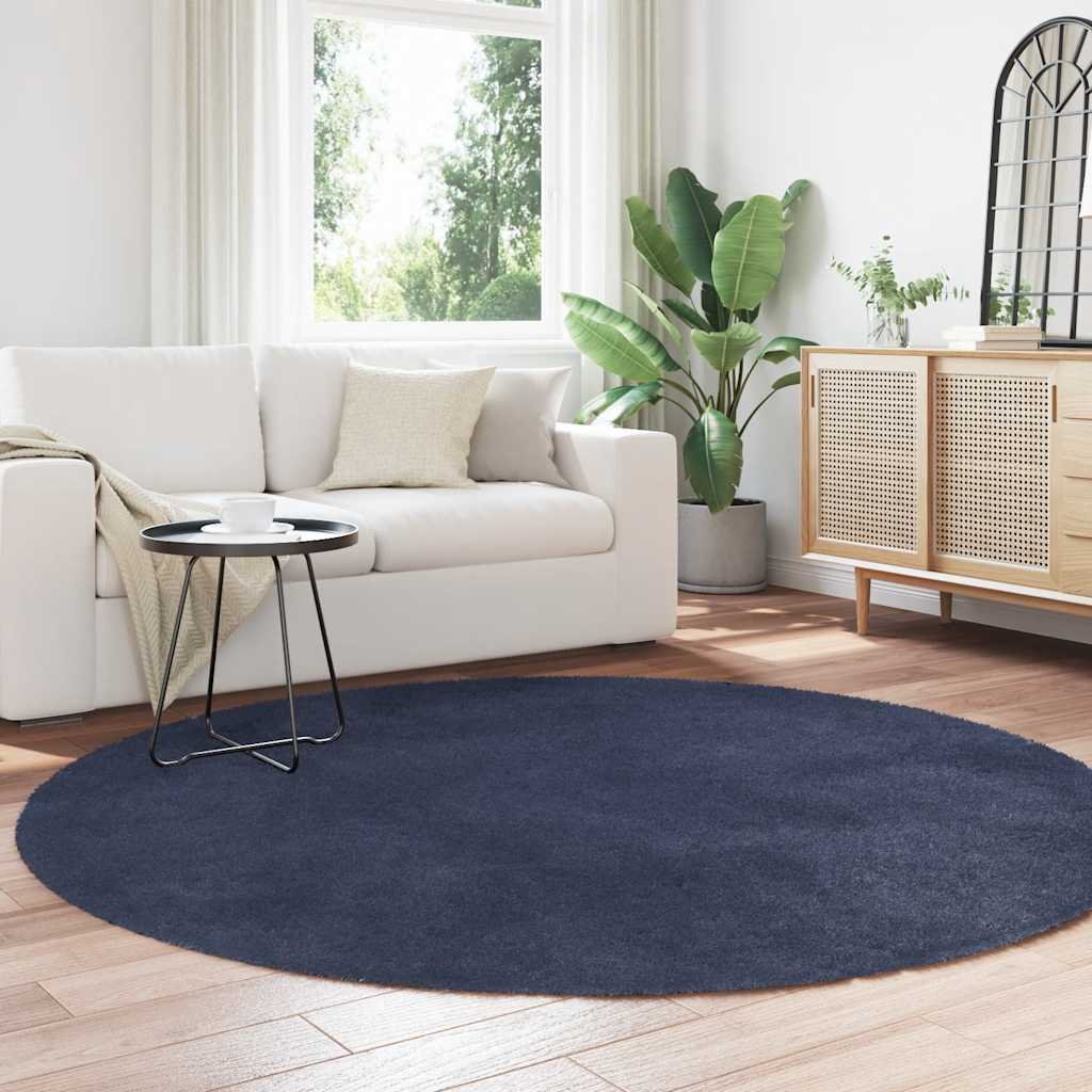 vidaXL Covor shaggy cu pom înalt, NAVARRA, bleumarin, 200x200 cm vidaXL Covor shaggy cu pom înalt, NAVARRA, bleumarin, 200x200 cm