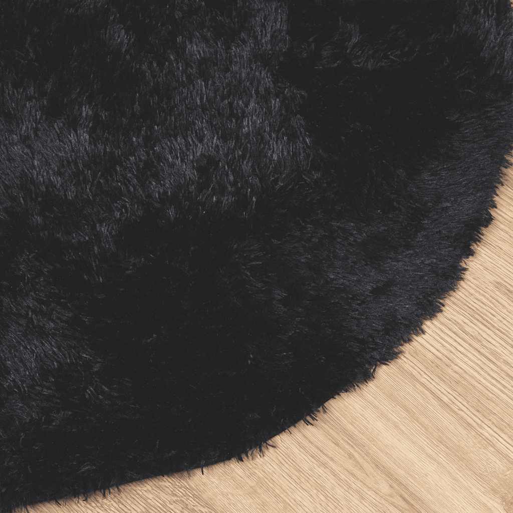 vidaXL Covor shaggy cu pom înalt, NAVARRA, negru, 240x240cm, poliester