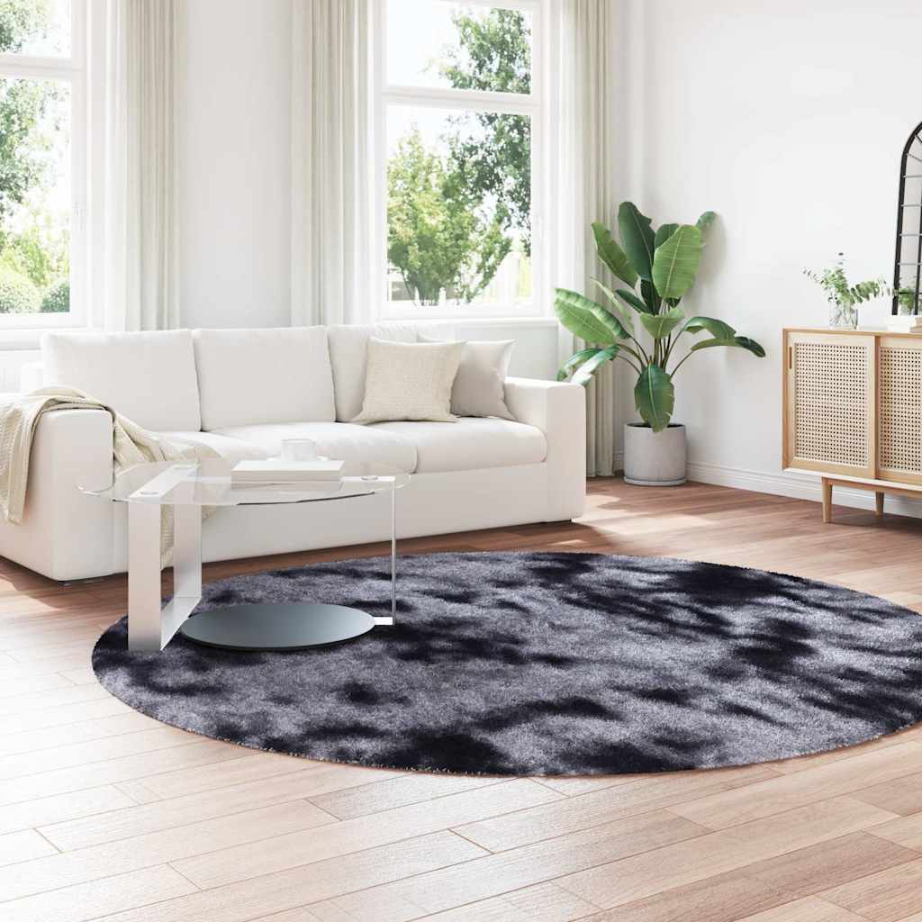 vidaXL Covor shaggy cu pom înalt, NAVARRA, gri închis, 240x240 cm