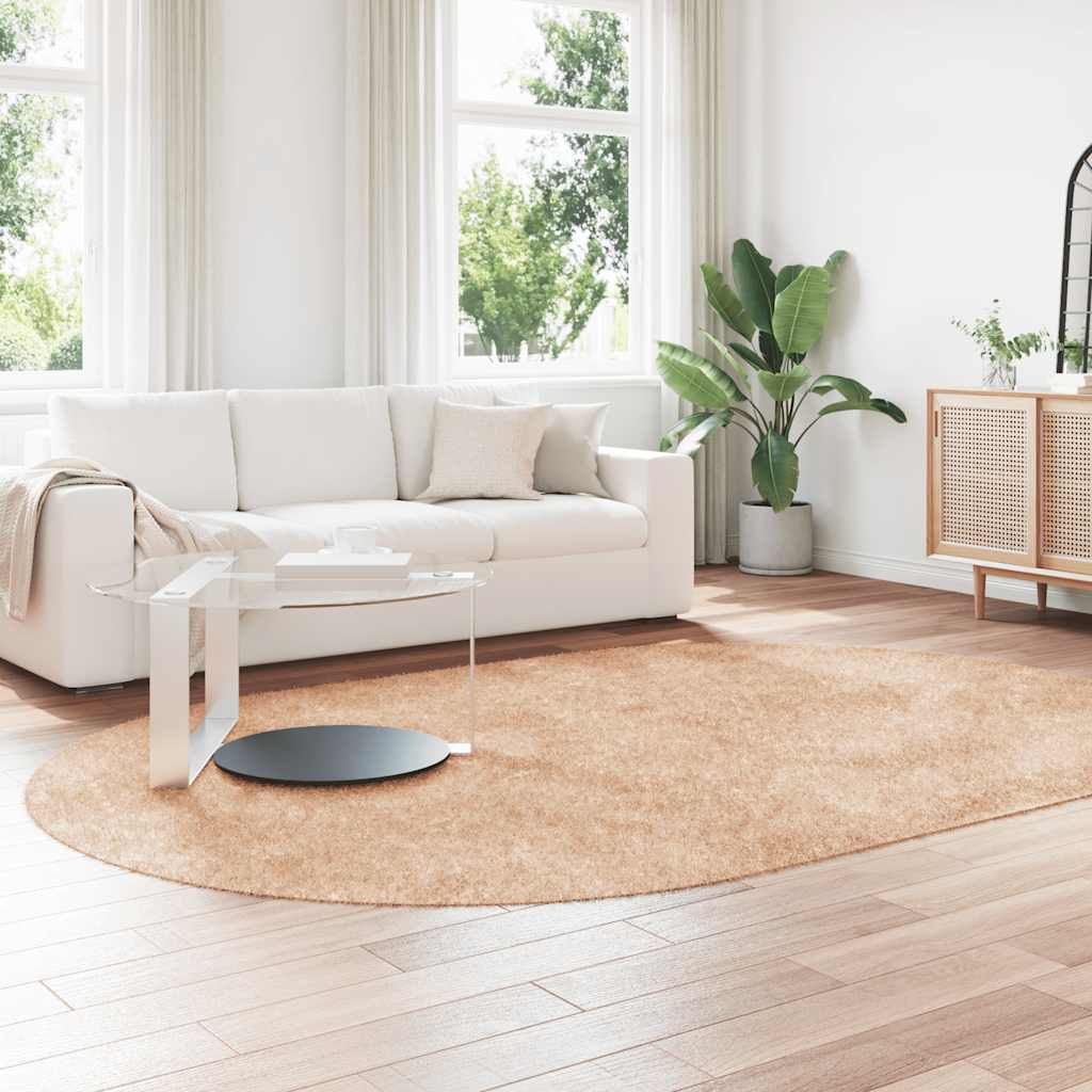 vidaXL Covor shaggy cu pom înalt, NAVARRA, bej, 300x200 cm, poliester