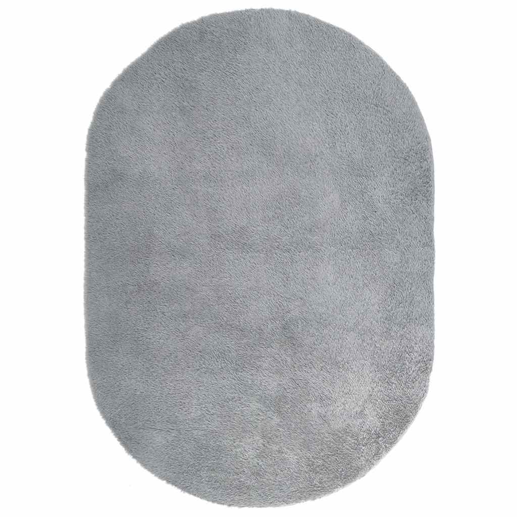 vidaXL Covor shaggy cu pom înalt, NAVARRA, gri argintiu, 300x200 cm