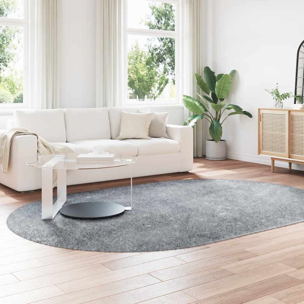 vidaXL Covor shaggy cu pom înalt, NAVARRA, gri argintiu, 300x200 cm