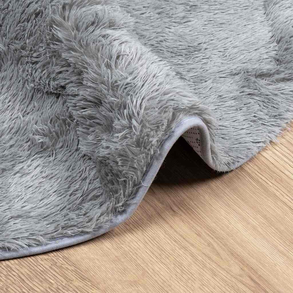 vidaXL Covor shaggy cu pom înalt, NAVARRA, gri argintiu, 300x200 cm