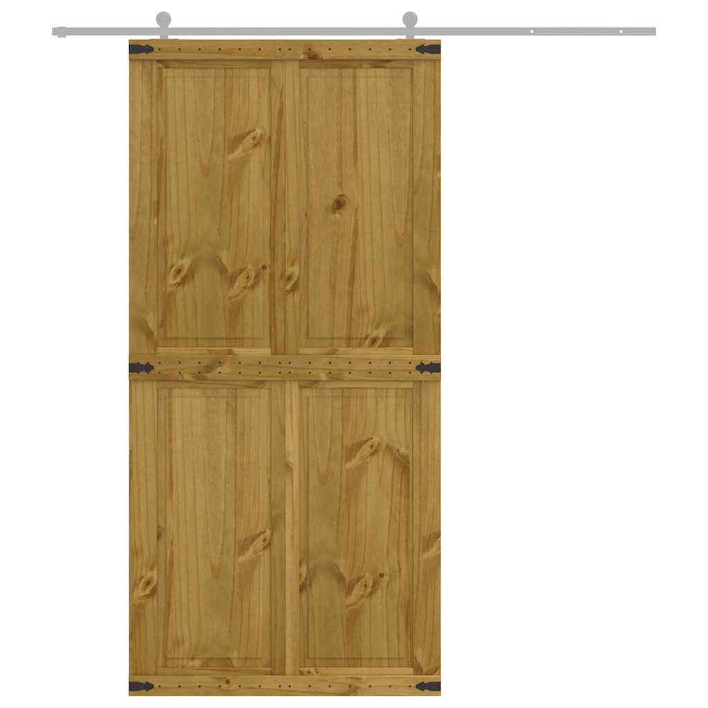 vidaXL Ușă de hambar CORONA 90x210 cm din lemn masiv de pin