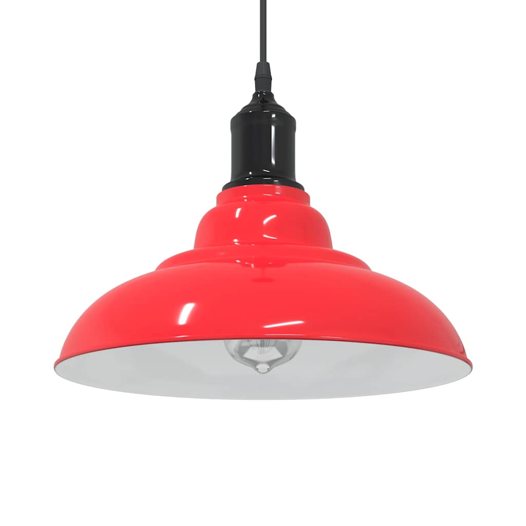 vidaXL Lampă suspendată reglabilă pe înălțime E27 roșu lucios metal vidaXL Lampă suspendată reglabilă pe înălțime E27 roșu lucios metal