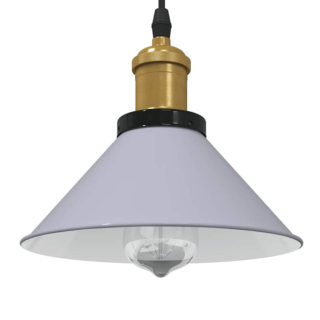 vidaXL Lampă suspendată reglabilă pe înălțime E27 gri lucios metal vidaXL Lampă suspendată reglabilă pe înălțime E27 gri lucios metal