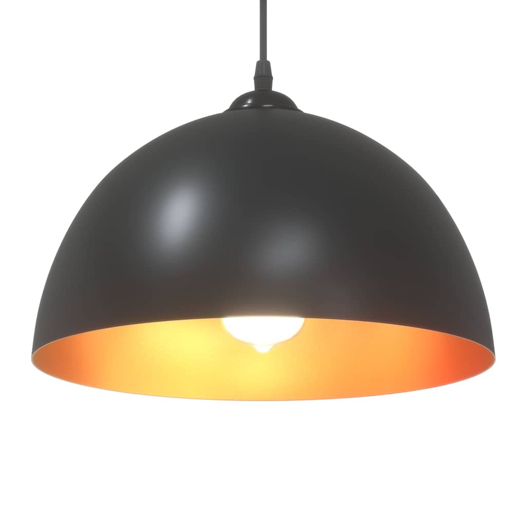 vidaXL Lămpi de suspendare 2 buc E27 Negru Ø 30 cm Metal vidaXL Lămpi de suspendare 2 buc E27 Negru Ø 30 cm Metal