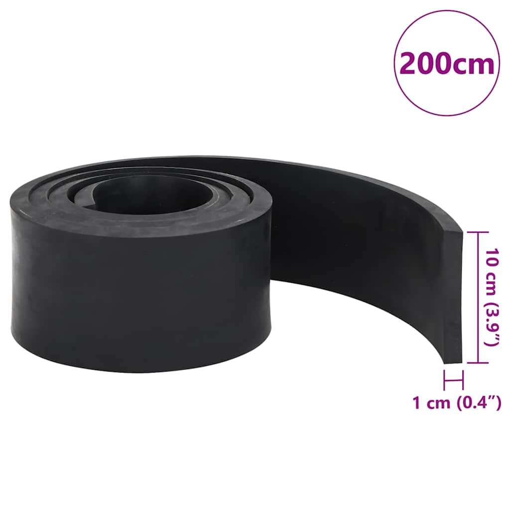 vidaXL Margine de cauciuc pentru plug de zăpadă negru 200x10x1 cm vidaXL Margine de cauciuc pentru plug de zăpadă negru 200x10x1 cm