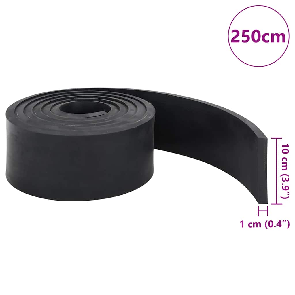 vidaXL Margine de cauciuc pentru plug de zăpadă negru 250x10x1 cm vidaXL Margine de cauciuc pentru plug de zăpadă negru 250x10x1 cm