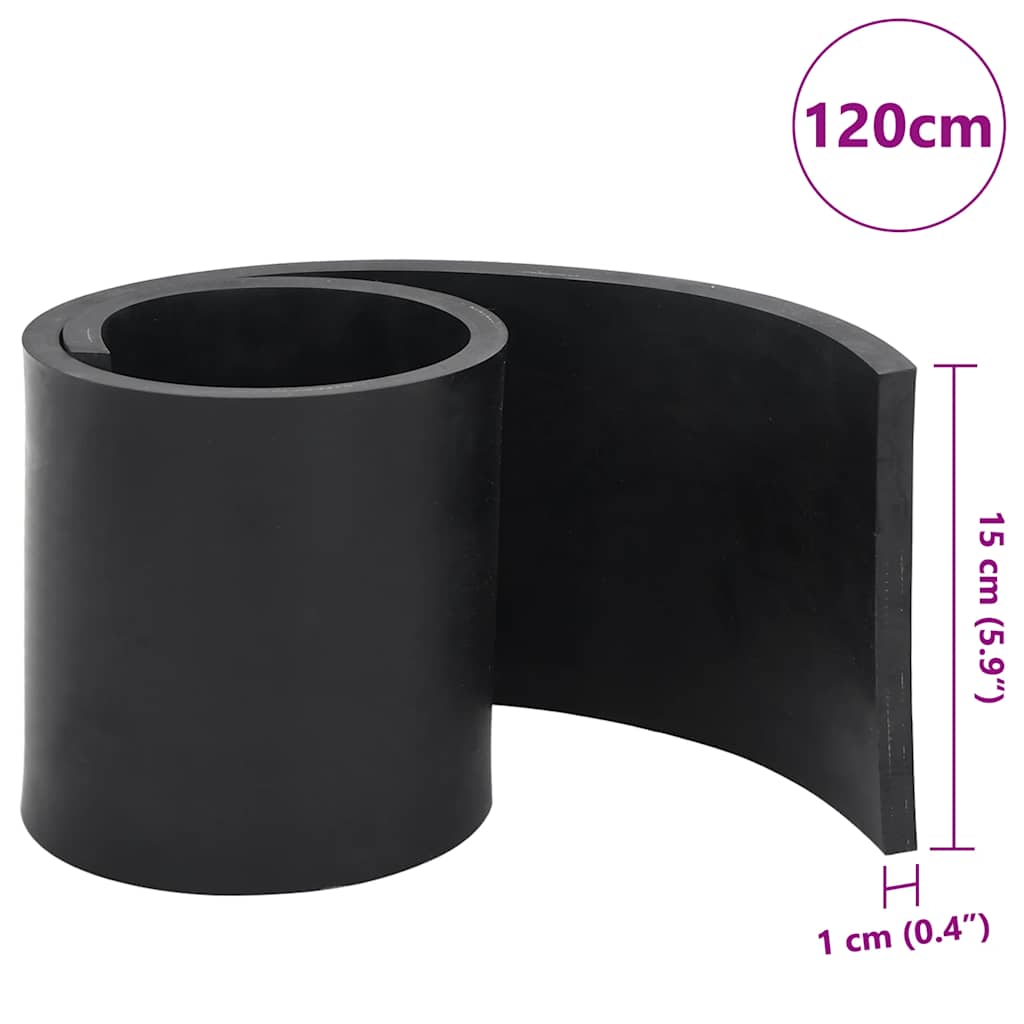 vidaXL Margine de cauciuc pentru plug de zăpadă negru 120x15x1 cm vidaXL Margine de cauciuc pentru plug de zăpadă negru 120x15x1 cm
