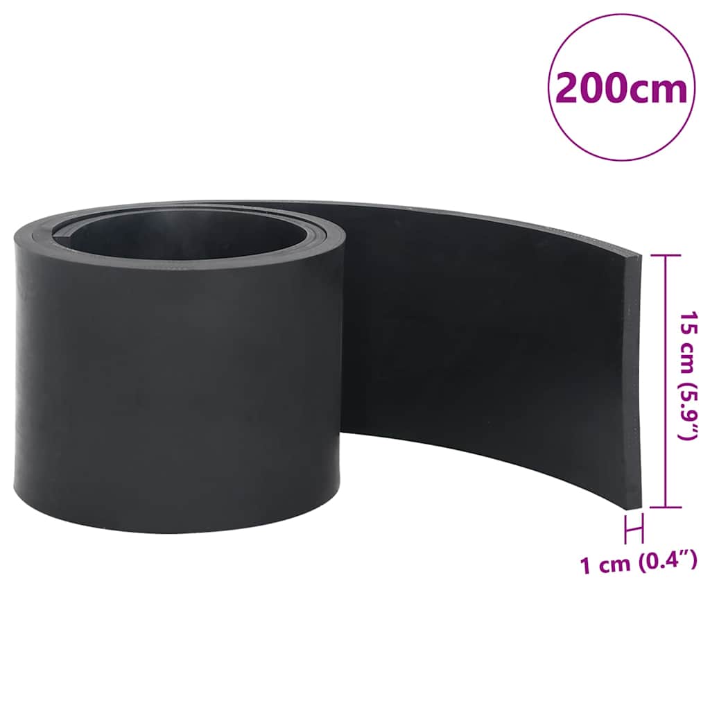 vidaXL Margine de cauciuc pentru plug de zăpadă negru 200x15x1 cm vidaXL Margine de cauciuc pentru plug de zăpadă negru 200x15x1 cm