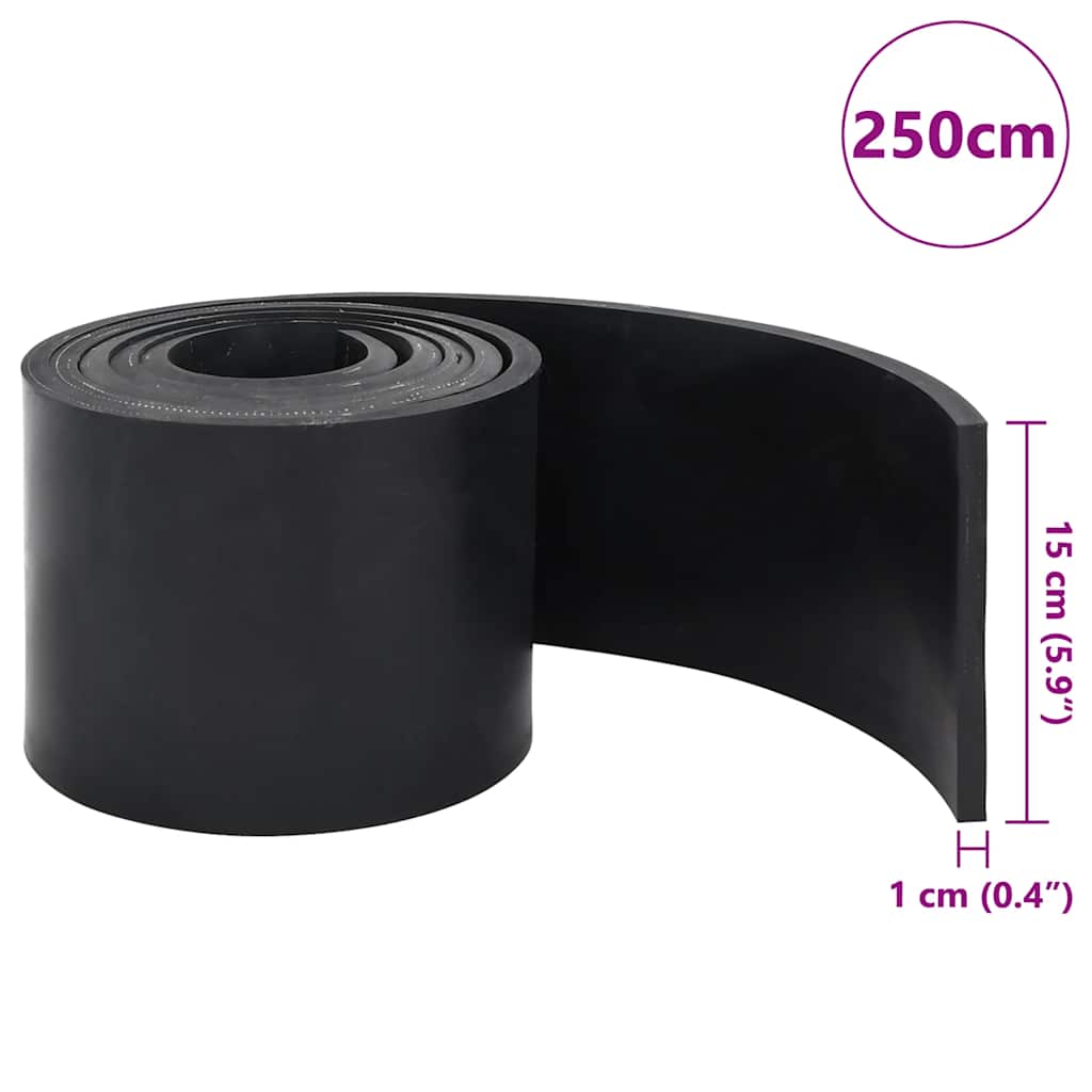 vidaXL Margine de cauciuc pentru plug de zăpadă negru 250x15x1 cm vidaXL Margine de cauciuc pentru plug de zăpadă negru 250x15x1 cm