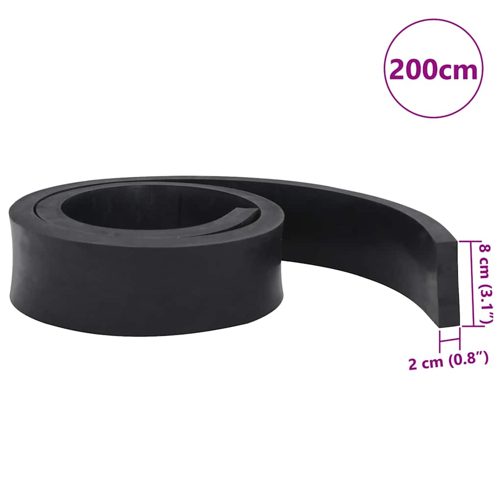 vidaXL Margine de cauciuc pentru plug de zăpadă negru 200x8x2 cm vidaXL Margine de cauciuc pentru plug de zăpadă negru 200x8x2 cm