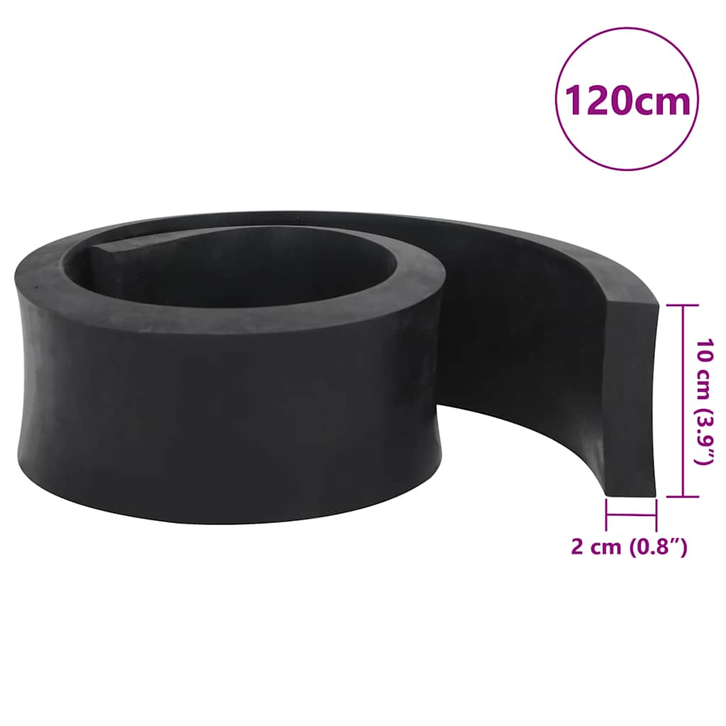 vidaXL Margine de cauciuc pentru plug de zăpadă negru 120x10x2 cm vidaXL Margine de cauciuc pentru plug de zăpadă negru 120x10x2 cm