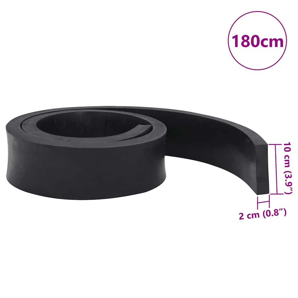 vidaXL Margine de cauciuc pentru plug de zăpadă negru 180x10x2 cm vidaXL Margine de cauciuc pentru plug de zăpadă negru 180x10x2 cm