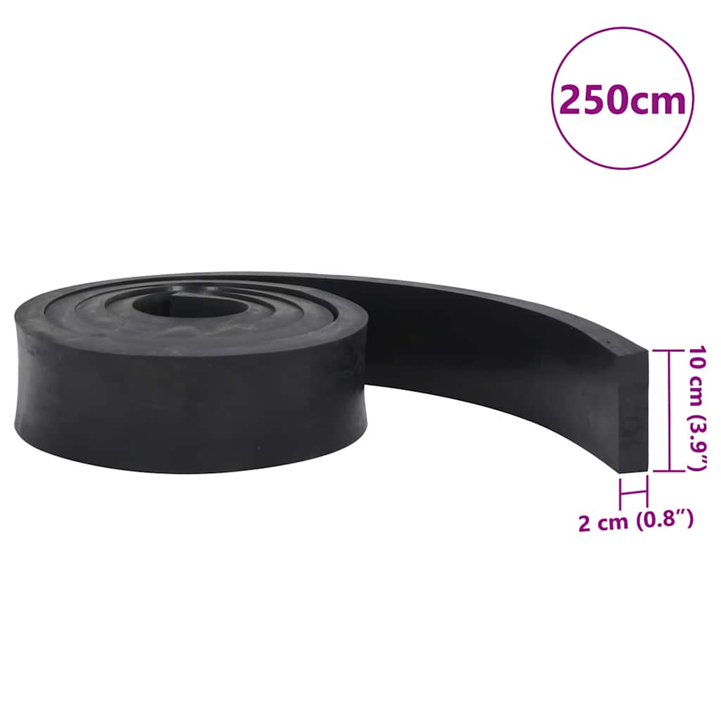 vidaXL Margine de cauciuc pentru plug de zăpadă negru 250x10x2 cm vidaXL Margine de cauciuc pentru plug de zăpadă negru 250x10x2 cm
