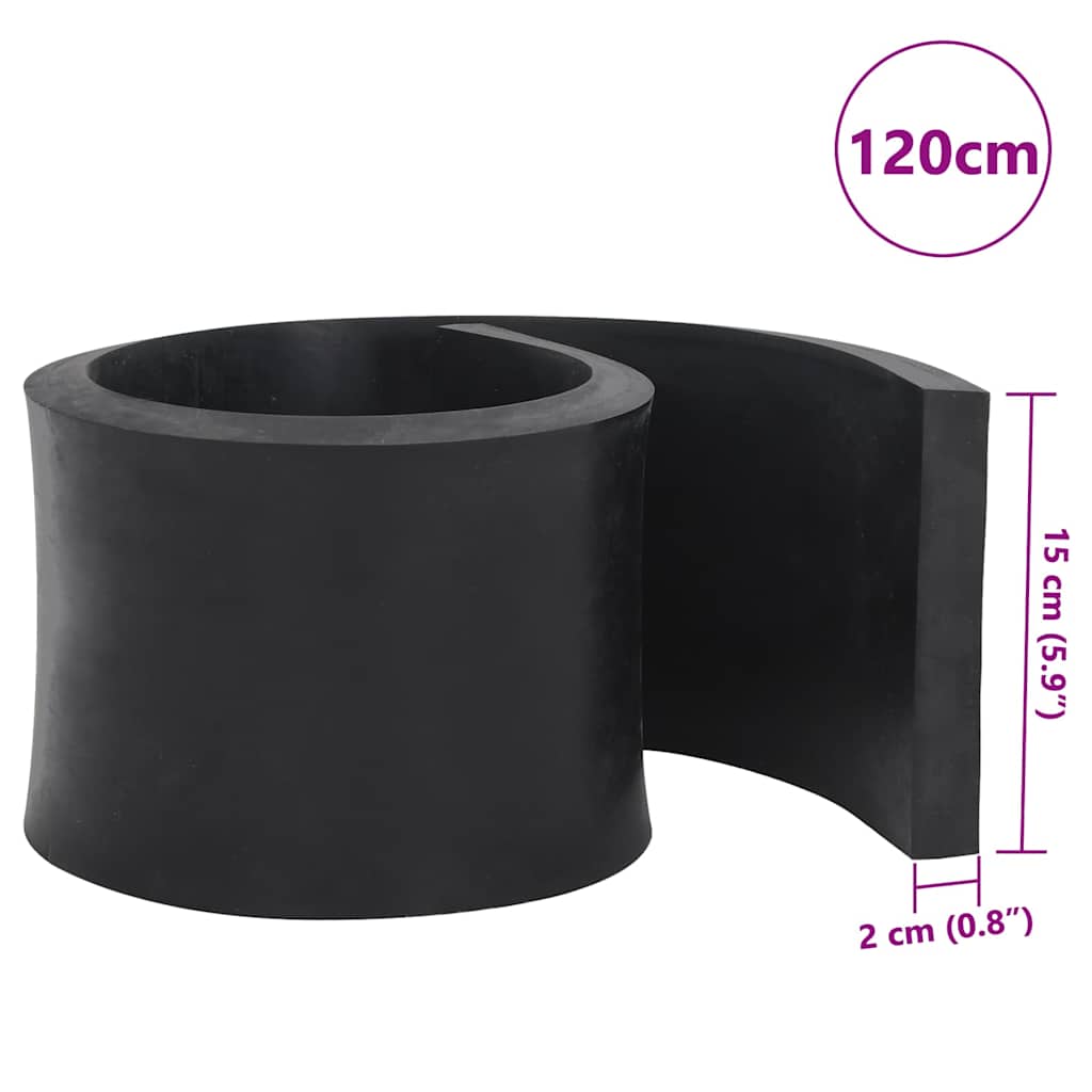 vidaXL Margine de cauciuc pentru plug de zăpadă negru 120x15x2 cm vidaXL Margine de cauciuc pentru plug de zăpadă negru 120x15x2 cm