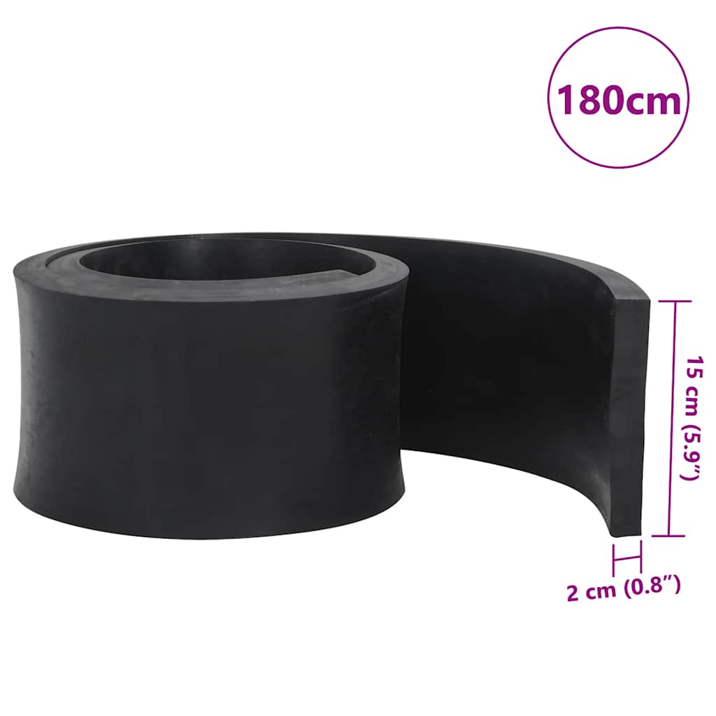 vidaXL Margine de cauciuc pentru plug de zăpadă negru 180x15x2 cm vidaXL Margine de cauciuc pentru plug de zăpadă negru 180x15x2 cm