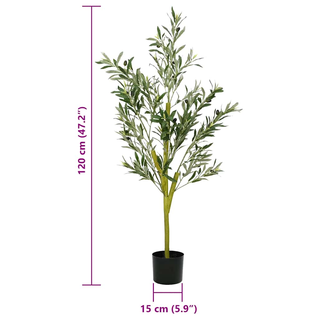 vidaXL Măslin artificial 450 de frunze 120 cm verde vidaXL Măslin artificial 450 de frunze 120 cm verde