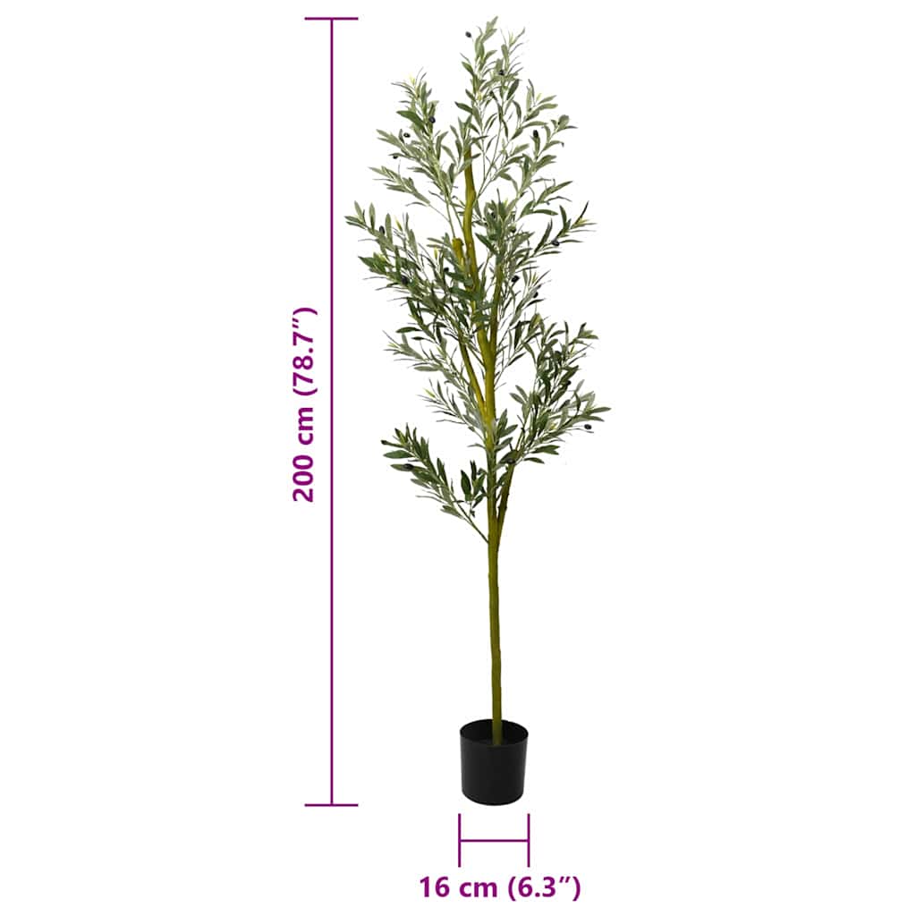 vidaXL Măslin artificial 800 de frunze 200 cm verde