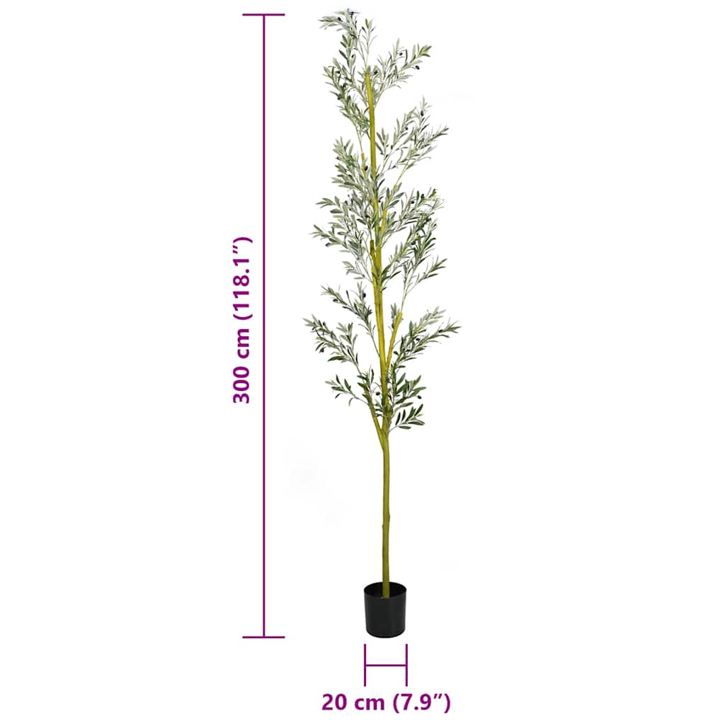 vidaXL Măslin artificial 1000 de frunze 300 cm verde