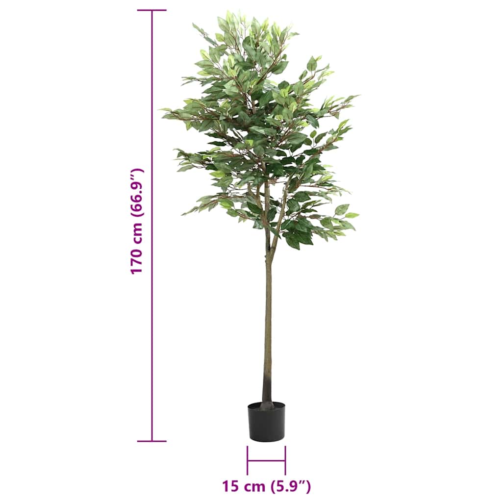 vidaXL Ficus artificial 756 frunze 170 cm verde vidaXL Ficus artificial 756 frunze 170 cm verde
